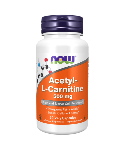 NOW®️ Acetyl-L-Carnitine, Ацетил-L-Карнитин 740мг 50 капс NOW