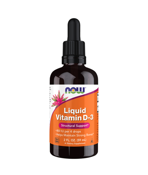 NOW®️ Liquid Vitamin D-3, Витамин D3 400 МЕ в каплях для детей 59 мл NOW